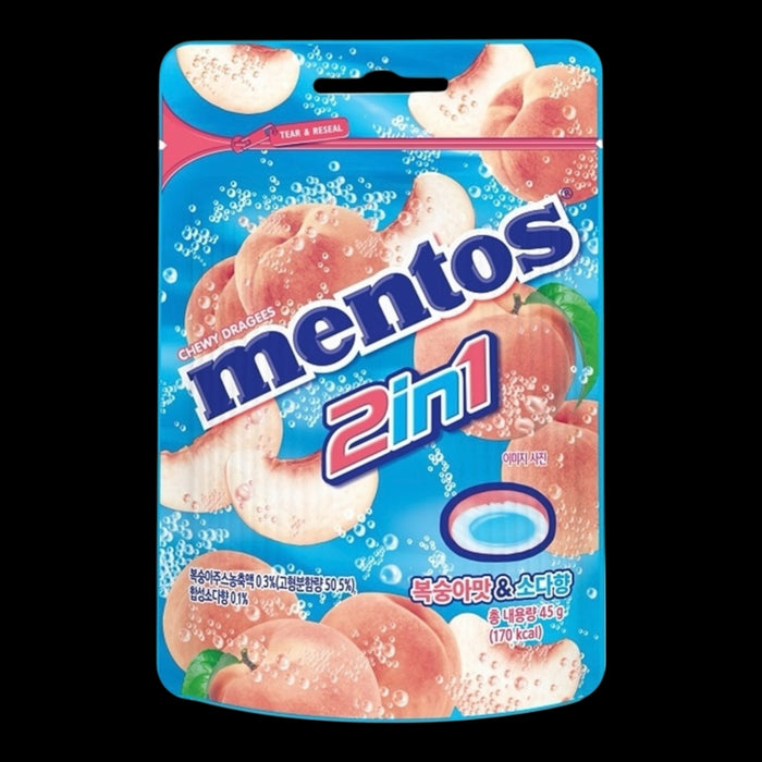 Mentos 2in1 Pfirsich & Soda 45g