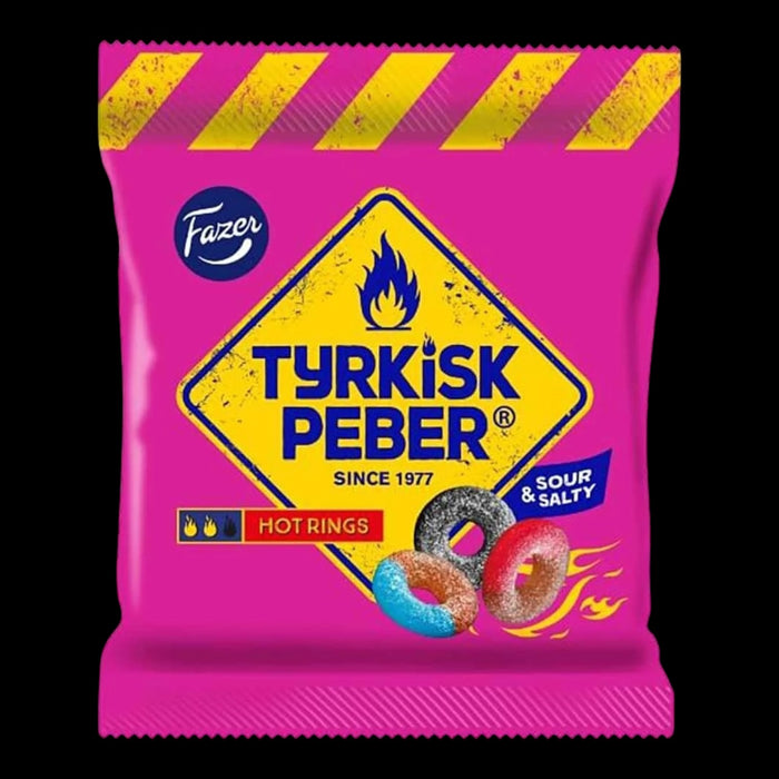 Tyrkisk Peber Hot Rings candy bag 150g