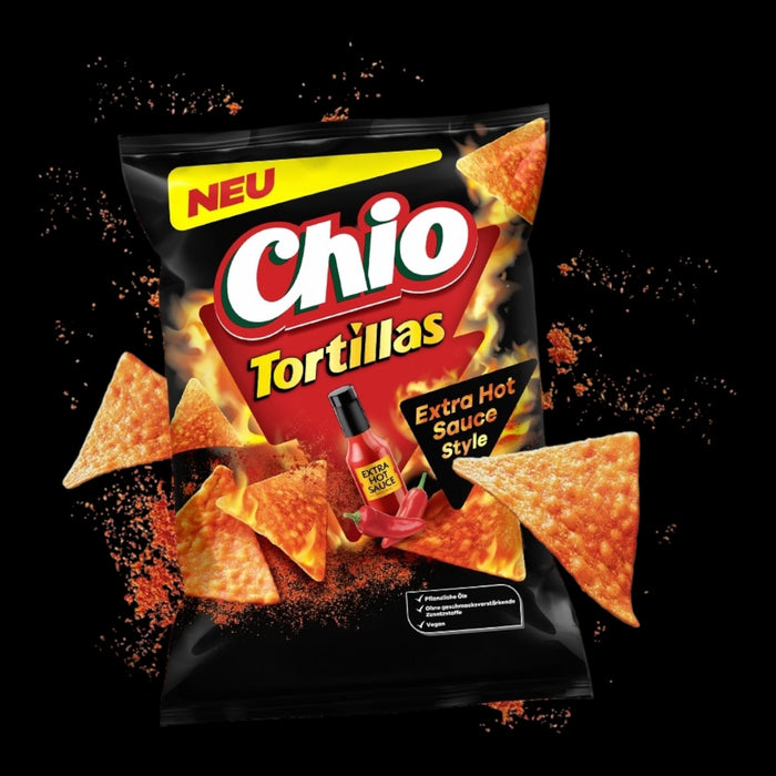 Chio Tortillas Extra Hot Sauce Style 110g