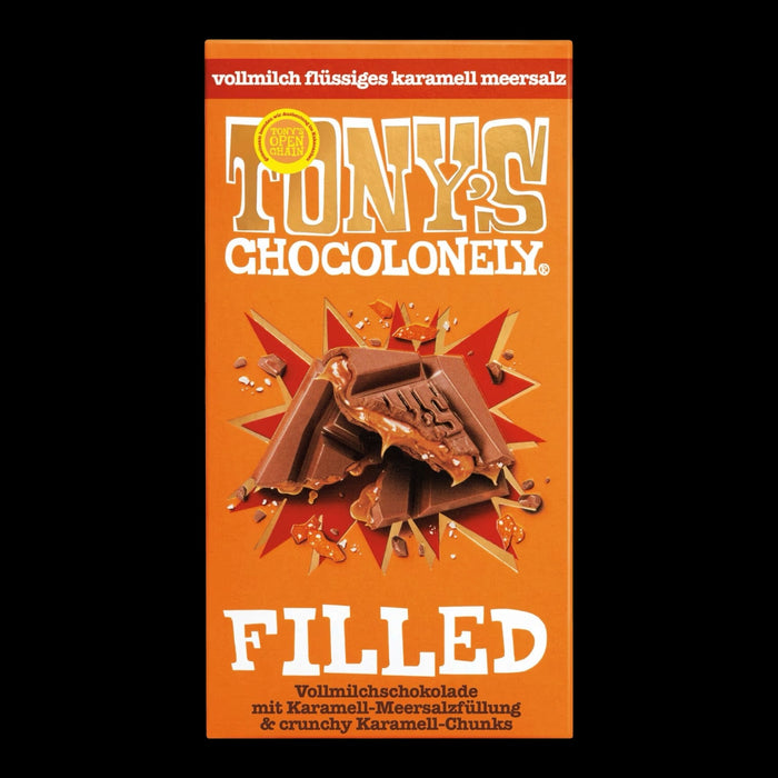 Tonys Filled Karamell Meersalz 135g