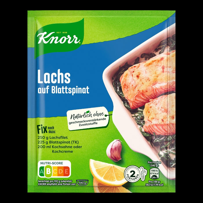 Knorr Fix Lachs auf Blattspinat 28g