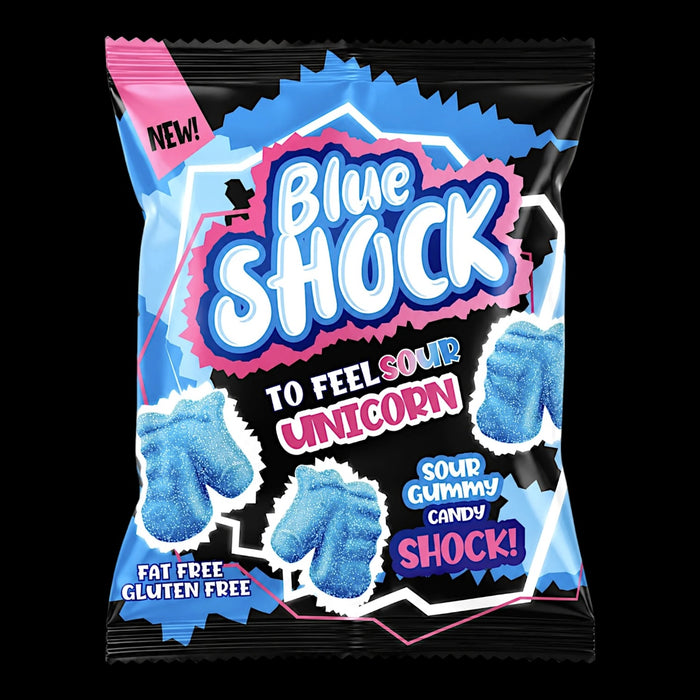 Blue Shock To Feel Sour Unicorn 80g - Halal