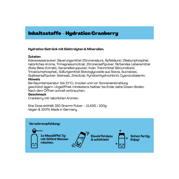 Holy Hydration Cranberry 1x0,5l