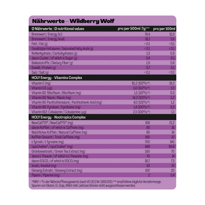 Holy Energy Wildberry Wolf 1x0,5l