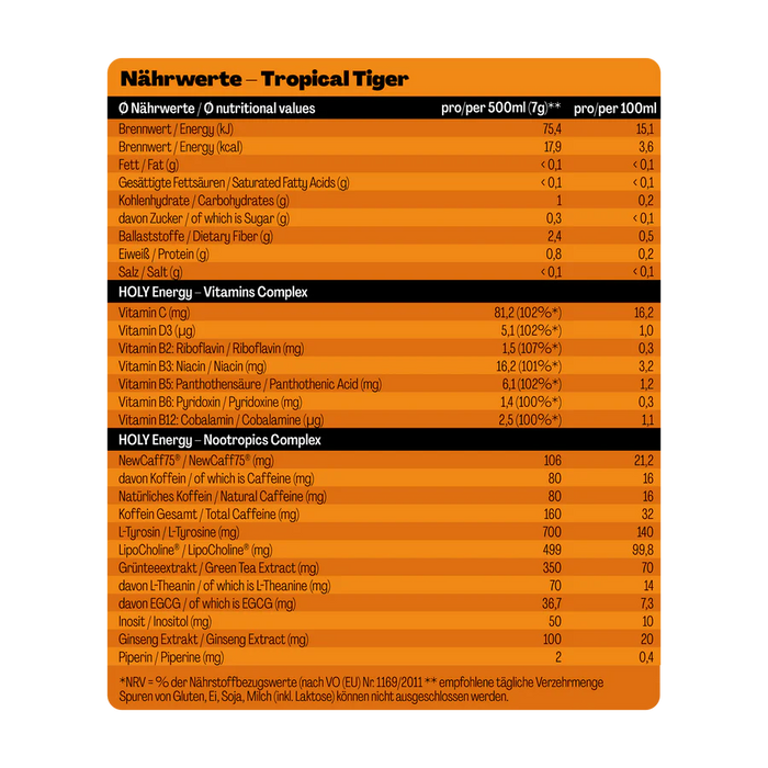 Holy Energy Tropical Tiger 1x0,5l