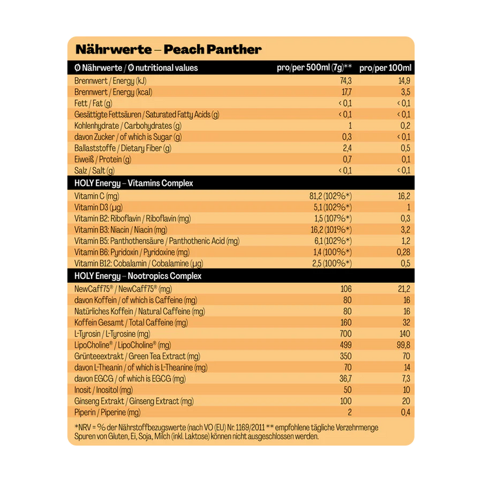 Holy Energy Peach Panther Pfirsich, Aprikosei 1x0.5l