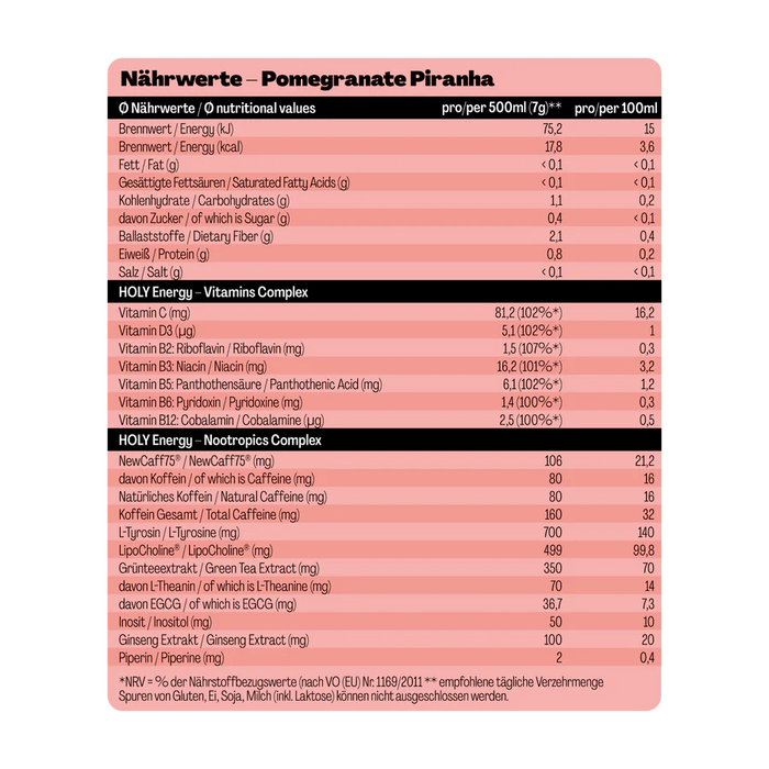 Holy Energy Pomegranate Piranha Granatapfel 1x0.5l